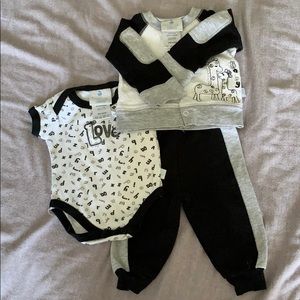3piece 0-3 month outfit